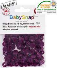 Charger l'image dans la galerie, 30 Boutons pressions plastiques ronds BabySnap 12.4 mm 35 couleurs