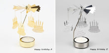 Charger l'image dans la galerie, Bougeoir carrousel rotatif en métal 17 modèles couleur or ou argent.
