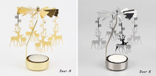 Charger l'image dans la galerie, Bougeoir carrousel rotatif en métal 17 modèles couleur or ou argent.