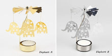 Charger l'image dans la galerie, Bougeoir carrousel rotatif en métal 17 modèles couleur or ou argent.