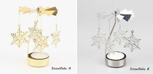 Charger l'image dans la galerie, Bougeoir carrousel rotatif en métal 17 modèles couleur or ou argent.