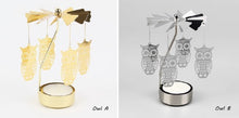 Charger l'image dans la galerie, Bougeoir carrousel rotatif en métal 17 modèles couleur or ou argent.