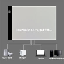 Charger l'image dans la galerie, Tablette à lumière LED portable recharge USB.