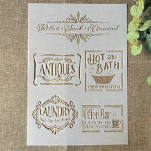 Charger l'image dans la galerie, Pochoirs flexibles en plastique A4 /29 cm x 21cm/13 modèles