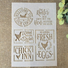 Charger l'image dans la galerie, Pochoirs flexibles en plastique A4 /29 cm x 21cm/13 modèles