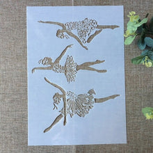 Charger l'image dans la galerie, Pochoirs flexibles en plastique A4 /29 cm x 21cm/13 modèles