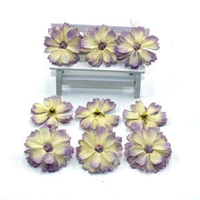 Charger l'image dans la galerie, Lot 50 mini marguerites en soie 4,5 cm 21 couleurs.