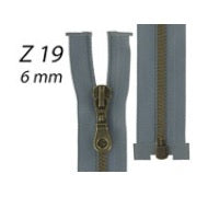 Charger l'image dans la galerie, Fermeture éclair laiton séparable 6 mm 75 cm 6 couleurs