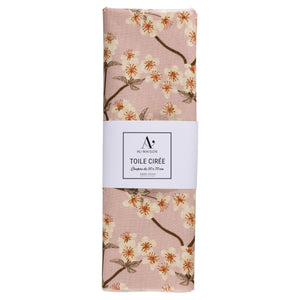 Coupon de toile enduite fleurs de cerisiers 50 cm X 70 cm