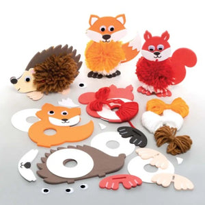 Kits de pompons animaux des bois