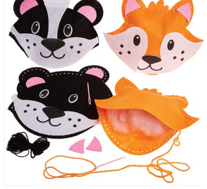 Kit couture feutrine coussins renard et blaireau