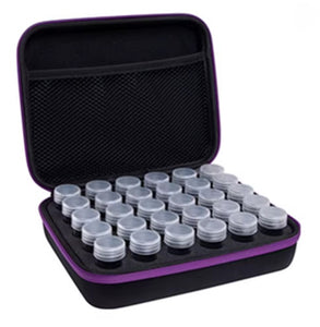 Malette organisatrice avec 30 boites pour broderie diamant bleu ou violet