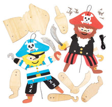 Charger l&#39;image dans la galerie, Kits de décoration de marionnettes en bois forme pirate
