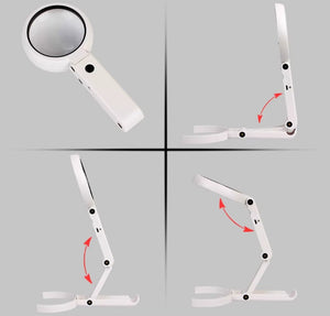 Lampe de bureau LED intensité variable pliable.