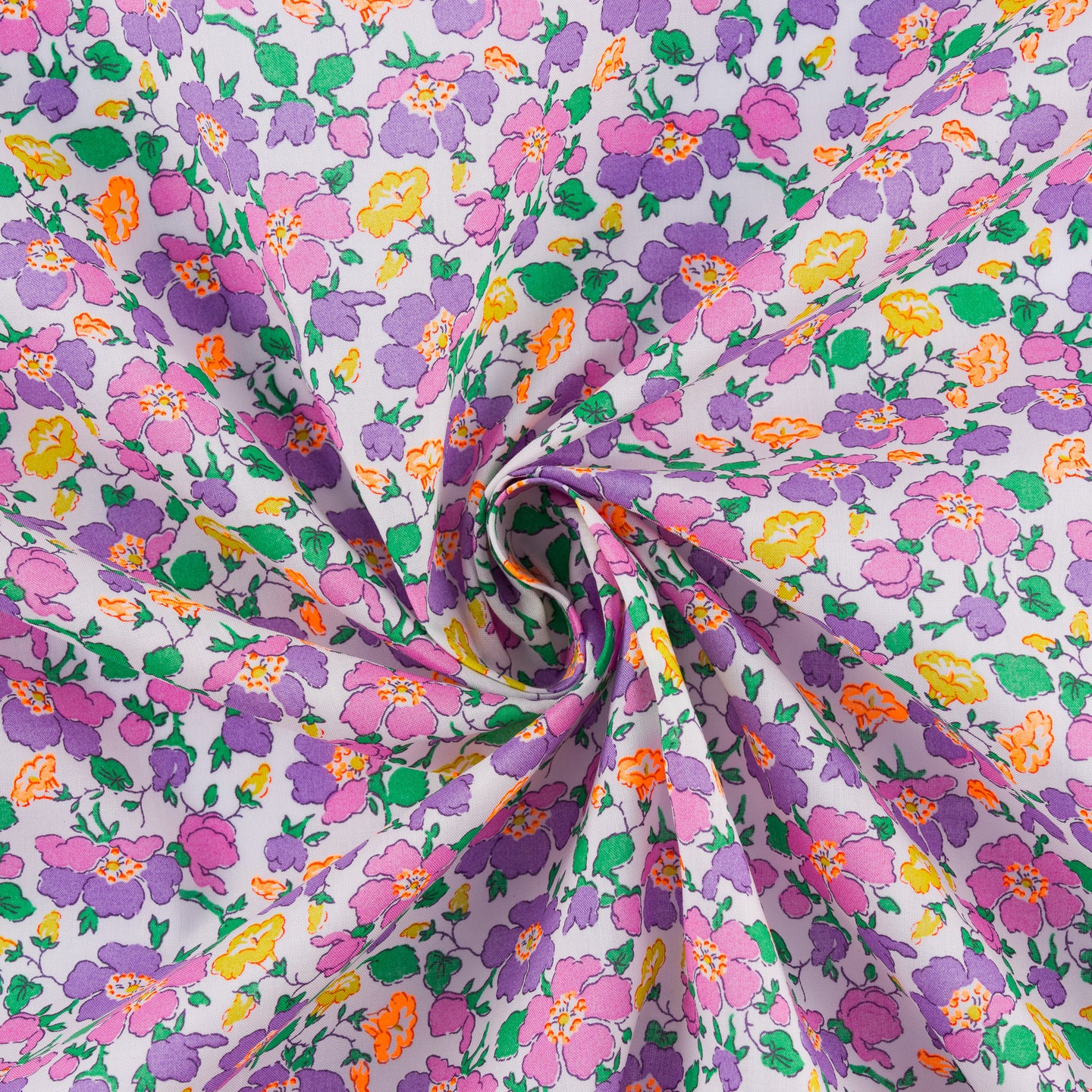 Tissu Liberty Fabrics Tana Lawn® Mrs Stoneley fluo