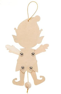 Kits de décoration de marionnettes en bois forme lutin
