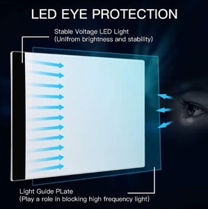Tablette à lumière LED portable recharge USB.