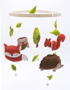 Kit feutrine Hardicraft - chaîne pour mobile animaux forêt