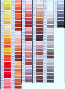 Fils Mouliné spécial 117 du n° 300 à 372 38 couleurs