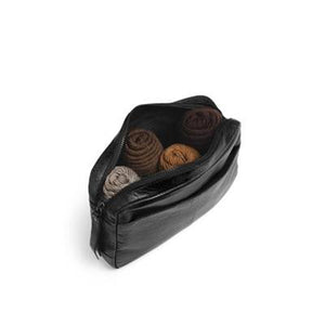 Sacoche en cuir noir ou whisky