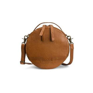 Sac rond à bandoulière en cuir