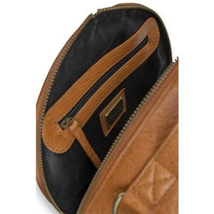 Sac rond à bandoulière en cuir