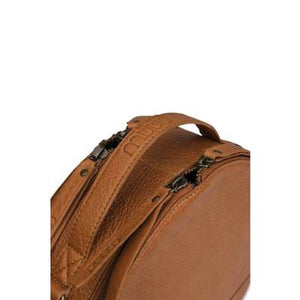 Sac rond à bandoulière en cuir
