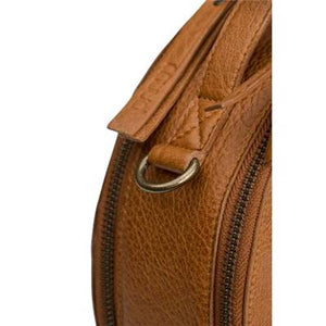 Sac rond à bandoulière en cuir