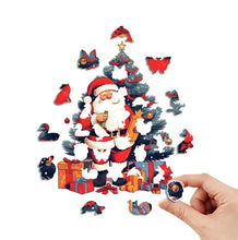 Charger l&#39;image dans la galerie, Puzzle père Noël et sapin
