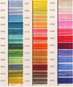 Fils Mouliné 117 Color variation 36 couleurs