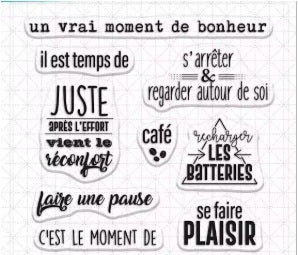 Tampon silicone transparent thème se faire plaisir