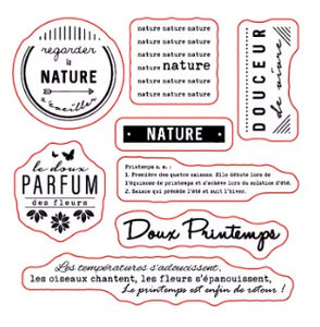 Tampon silicone transparent thème douceur de vivre