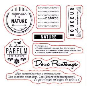 Tampon silicone transparent thème douceur de vivre