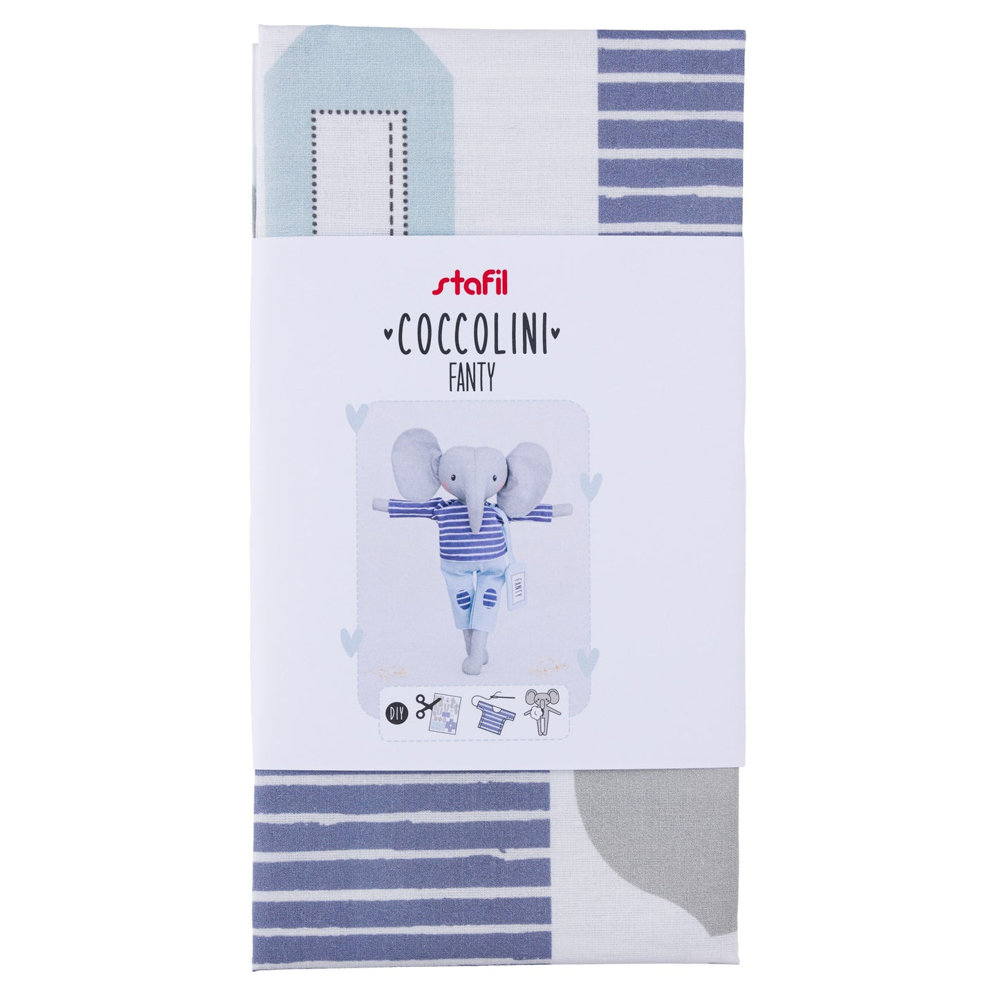 Coupon Tissu imprimé pour doudou 2 modèles 56 cm x 75 cm
