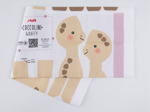 Coupon Tissu imprimé pour doudou 4 modèles 56 cm x 75 cm