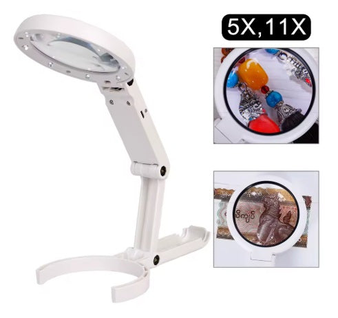 Lampe de bureau LED intensité variable pliable.