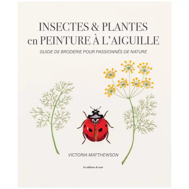 Insectes et plantes en peinture à l'aiguille