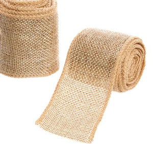 2 rouleaux de toile de jute 4 et 6 cm