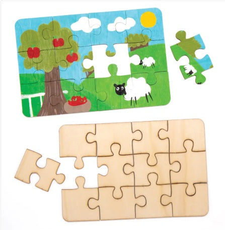 Pièces en bois pour puzzle