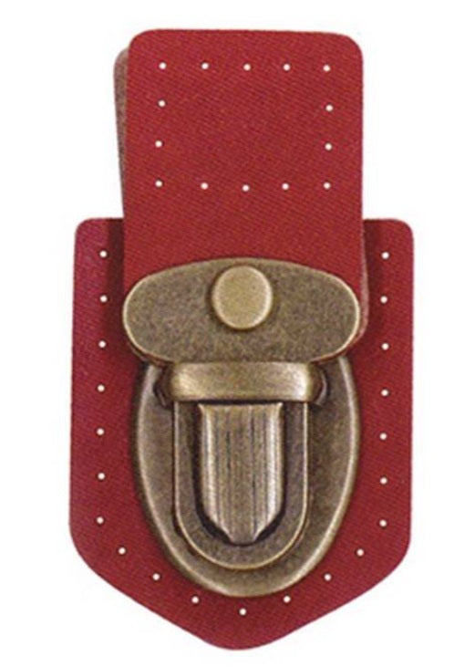 Clip de cartable en cuir synthétique Inazuma rouge