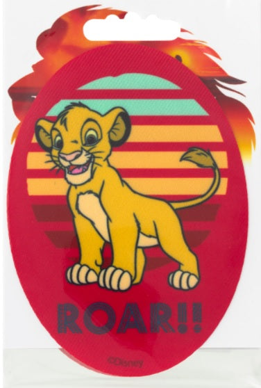 Patch Ecusson Thermocollant Roi Lion Simba (fond rouge)