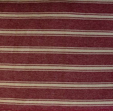 Charger l&#39;image dans la galerie, Toile à rayures épaisse de coton certifié BIO 160 cm marine ou rouge
