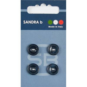 Boutons ronds plastiques bleus 2 trous 15-18-20.5 mm