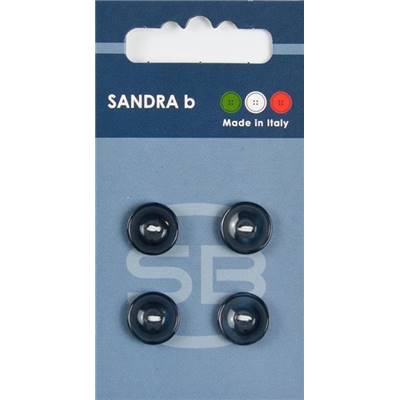 Boutons ronds plastiques bleus 2 trous 15-18-20.5 mm