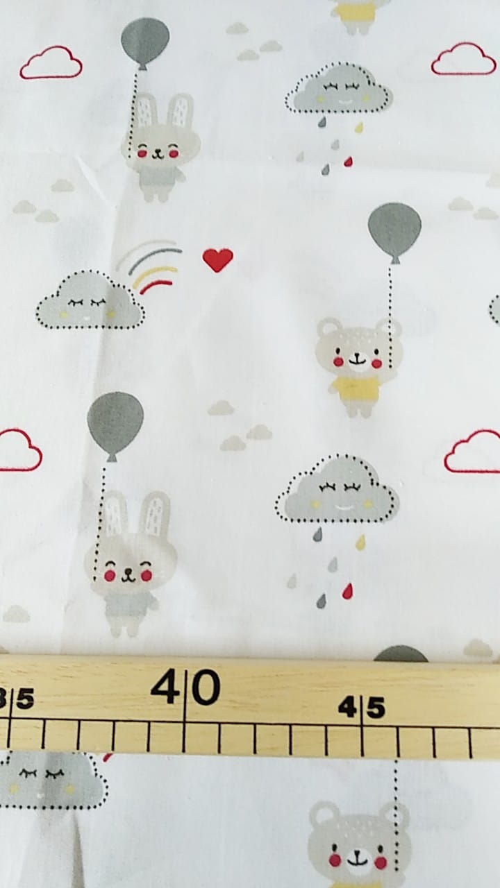 Coupon de tissu enfant 100 % coton 55 cm X 1m50