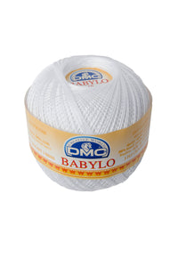 Lot de 10 pelotes Babylo blanches 100 % coton grosseur 5 100 g