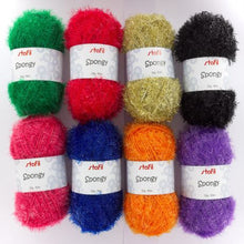 Charger l&#39;image dans la galerie, Lot de 8 pelotes de fil polyester SPONGY pour éponge 50g 16 couleurs clair ou foncé
