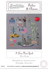 Charger l&#39;image dans la galerie, Semi-kit Fiches &amp; Charms &quot;I Love New York&quot;
