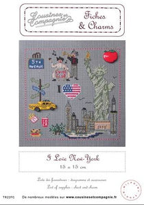 Semi-kit Fiches & Charms "I Love New York"