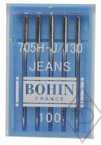 Aiguilles machine à coudre Bohin talon plat/jeans